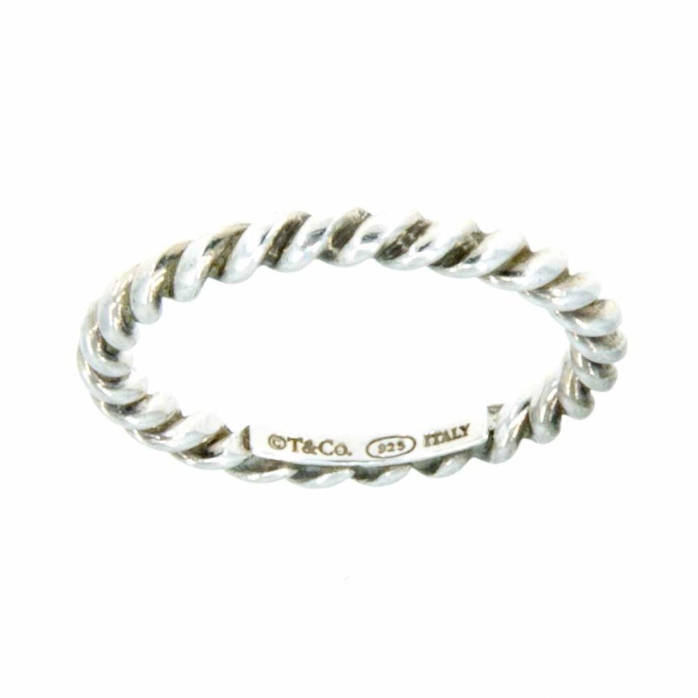 Tiffany & Co. Twist Sterling Silver Ring Size 8